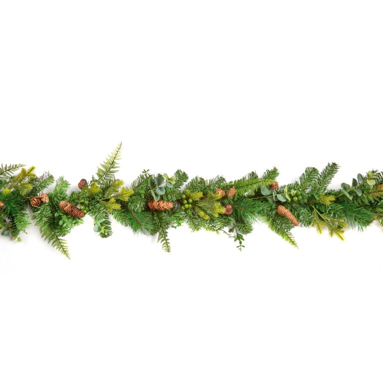 Acorn Garland Fern Cones