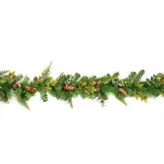 Acorn Garland Fern Cones