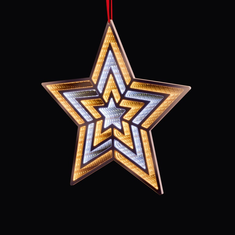 4 Layer Infinity Star White & Warm White