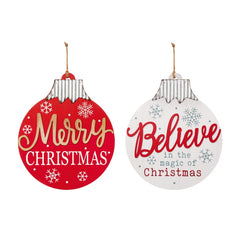 Christmas Bauble Hanger Red/White