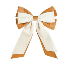 30cm Champagne Gold Velour Bow