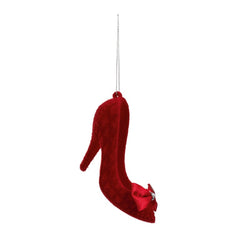 Burgundy Flock Stiletto Decoration