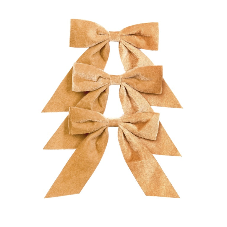 Champagne Gold Bows On Backing Card