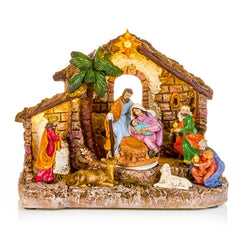 Battery Operated Lit Animated Nativity Stable Scene