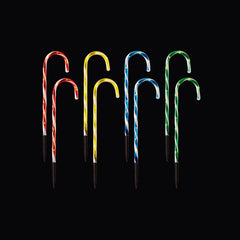 Batteyr Operated Multi Candy Canes With Timer
