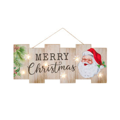 Battery Operated Santa Plaque