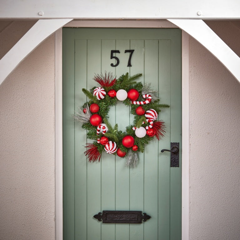 Candy Cane Wreath