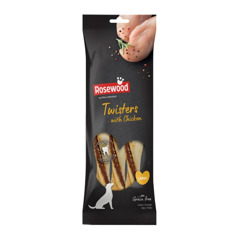 Twisters With Chicken Dog Treats
