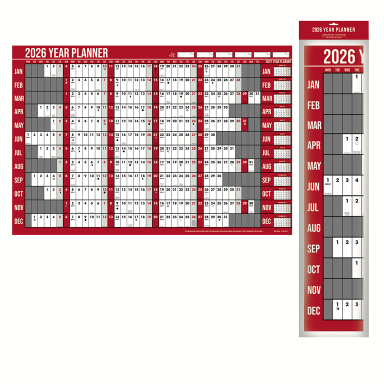 Commercial Yearly Wall Planner