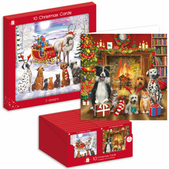 Square Christmas Cards Pack 10