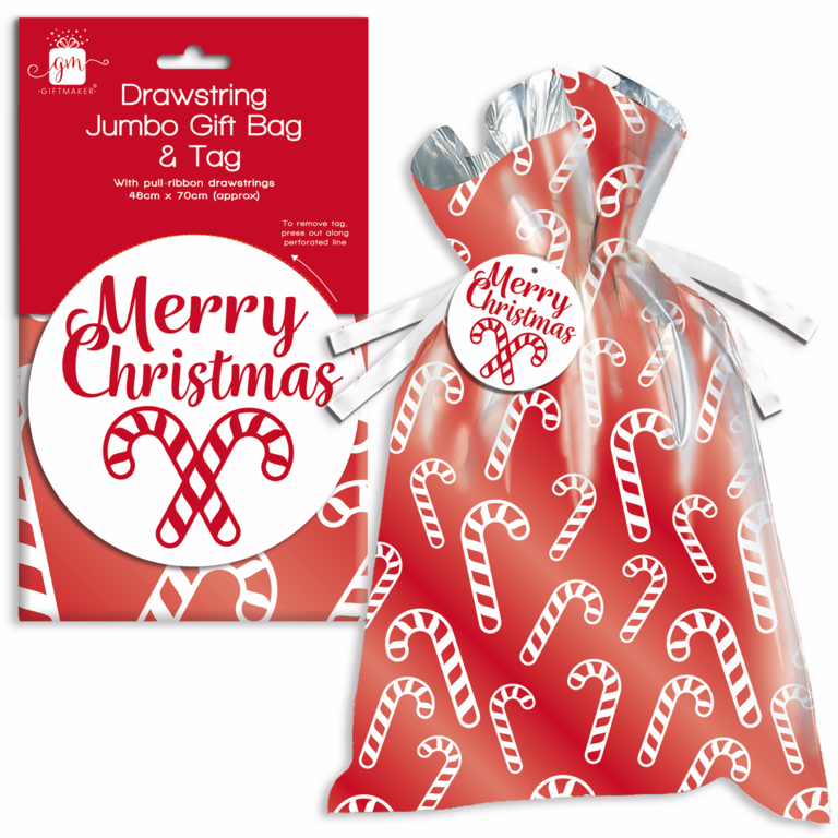 Drawstring Jumbo Gift Bag & Tags