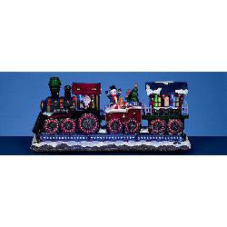 Christmas Train With Rotating LED Wheels