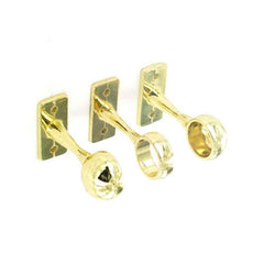 1 Centre & 2 End Brackets Brass Plated