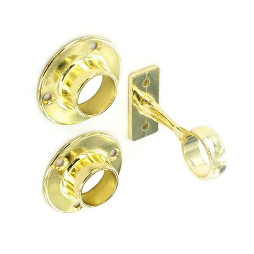 1 Centre & 2 End Sockets Brass Plated