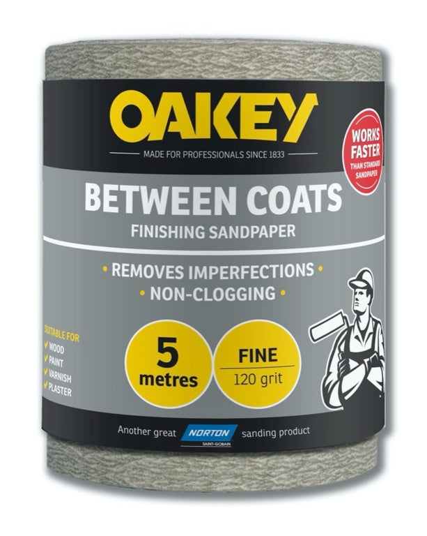 Oakey Between Coats Rolls - 5m x 115mm