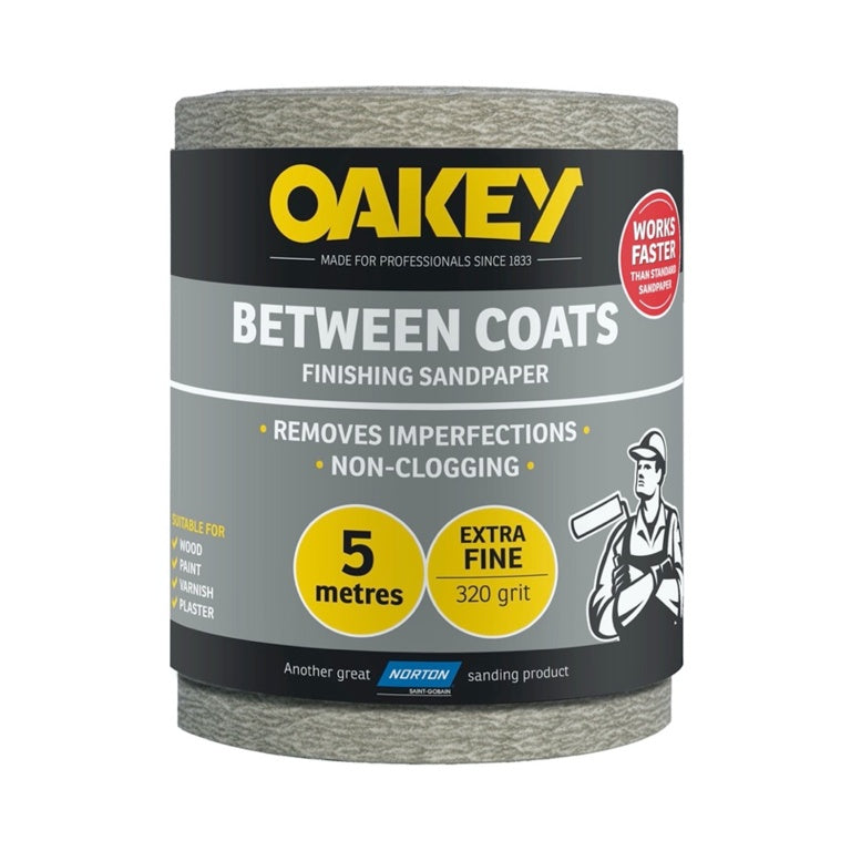 Oakey Between Coats Rolls - 5m x 115mm