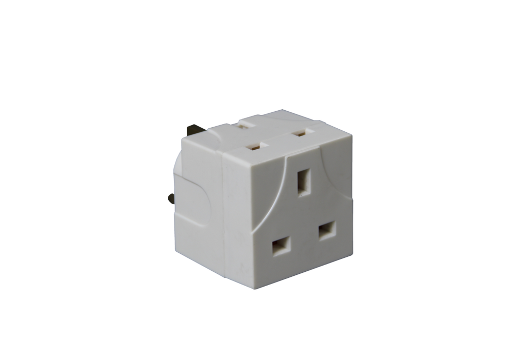 2 Way Plug-In Adaptor White 13 Amp