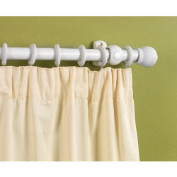 White Finish Wooden Curtain Pole