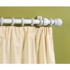 White Finish Wooden Curtain Pole