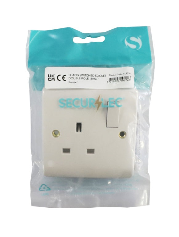 1 Gang Switched Socket Double Pole