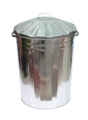 Galvanised Bin with Steel Lid