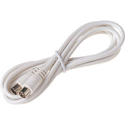 4m TV Fly Lead Coax Plug to Coax Plug, White