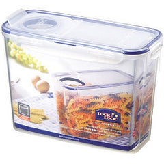 Rectangular Storage Container with Flip Top Lid Clear/Blue