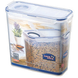 Rectangular Storage Container with Flip Top Lid Clear/Blue