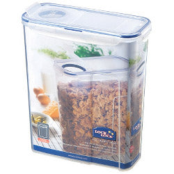 Rectangular Storage Container with Flip Top Lid Clear/Blue