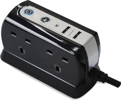 USB Plug In 4 Gang Socket